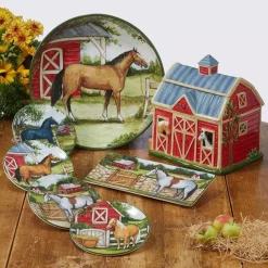 Countertop Storage Certified International 128 Oz. Multi-Colored Clover Farm 3-D Barn Cookie Jar 7 Countertop Storage Certified International 128 Oz. Multi-Colored Clover Farm 3-D Barn Cookie Jar -Honey Can Do Shop certified international cookie jars 28159 31 1000