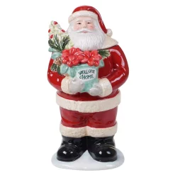 Countertop Storage Certified International Christmas Story Multicolored Earthenware 56 Oz. 3D Santa Cookie Jar