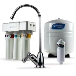 Water Filtration Systems Aquasana OptimH2O Reverse Osmosis Claryum Under-Counter Water Filtration System With Chrome Finish Faucet