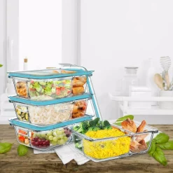 Classic Cuisine 8-Piece Glass Food Storage Containers With Snap Shut Lids -Honey Can Do Shop classic cuisine food storage containers hw0500115 31 1000
