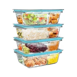 Classic Cuisine 8-Piece Glass Food Storage Containers With Snap Shut Lids -Honey Can Do Shop classic cuisine food storage containers hw0500115 4f 1000