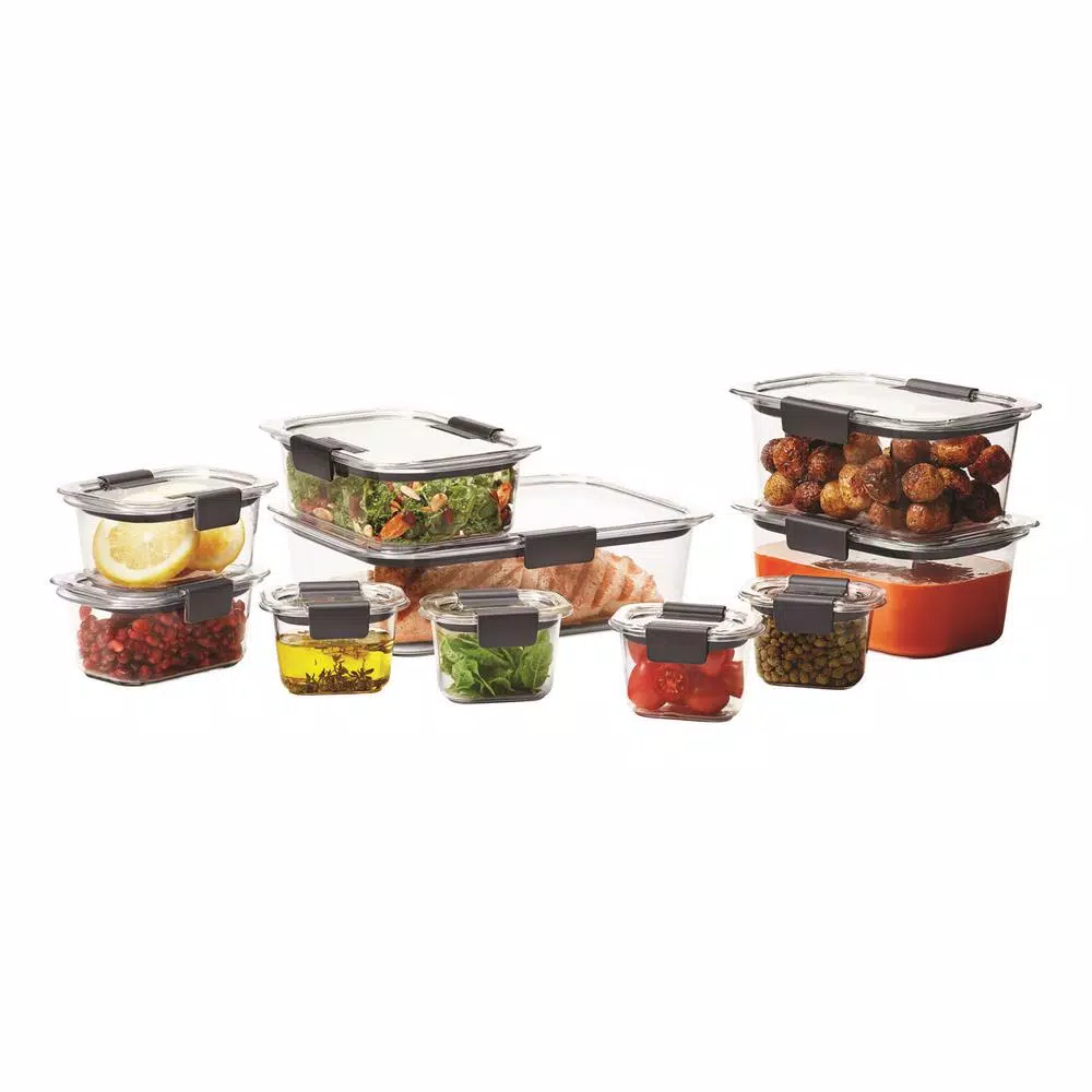 Rubbermaid Brilliance 20-Piece Food Storage Container Set 4 Rubbermaid Brilliance 20-Piece Food Storage Container Set - Image 2