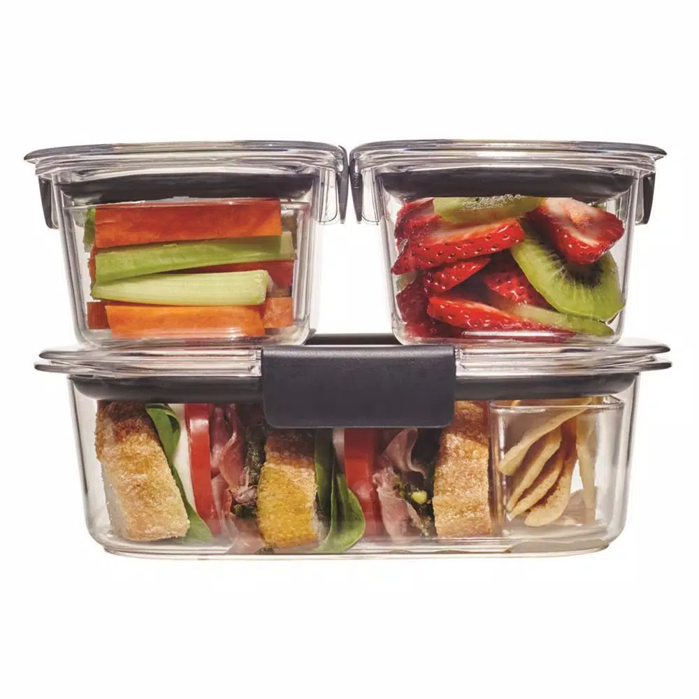 Rubbermaid Brilliance 6-Piece Lunch Sandwich Food Storage Container Set 5 Rubbermaid Brilliance 6-Piece Lunch Sandwich Food Storage Container Set - Image 3