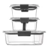 Rubbermaid Brilliance 6-Piece Lunch Sandwich Food Storage Container Set 2 Rubbermaid Brilliance 6-Piece Lunch Sandwich Food Storage Container Set -Honey Can Do Shop clear black rubbermaid food storage containers 2024857 64 1000