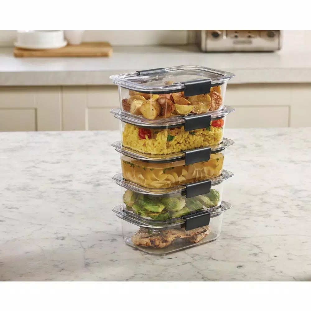 Rubbermaid Brilliance 5-Piece Medium Food Storage Container Set 5 Rubbermaid Brilliance 5-Piece Medium Food Storage Container Set - Image 3