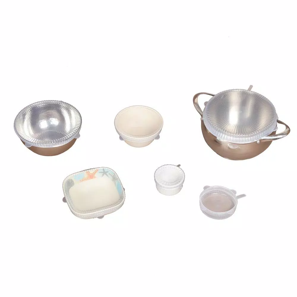 Food Storage Creative Home 6-Piece Silicone Stretch Lid Cover Set 4 Food Storage Creative Home 6-Piece Silicone Stretch Lid Cover Set - Image 2