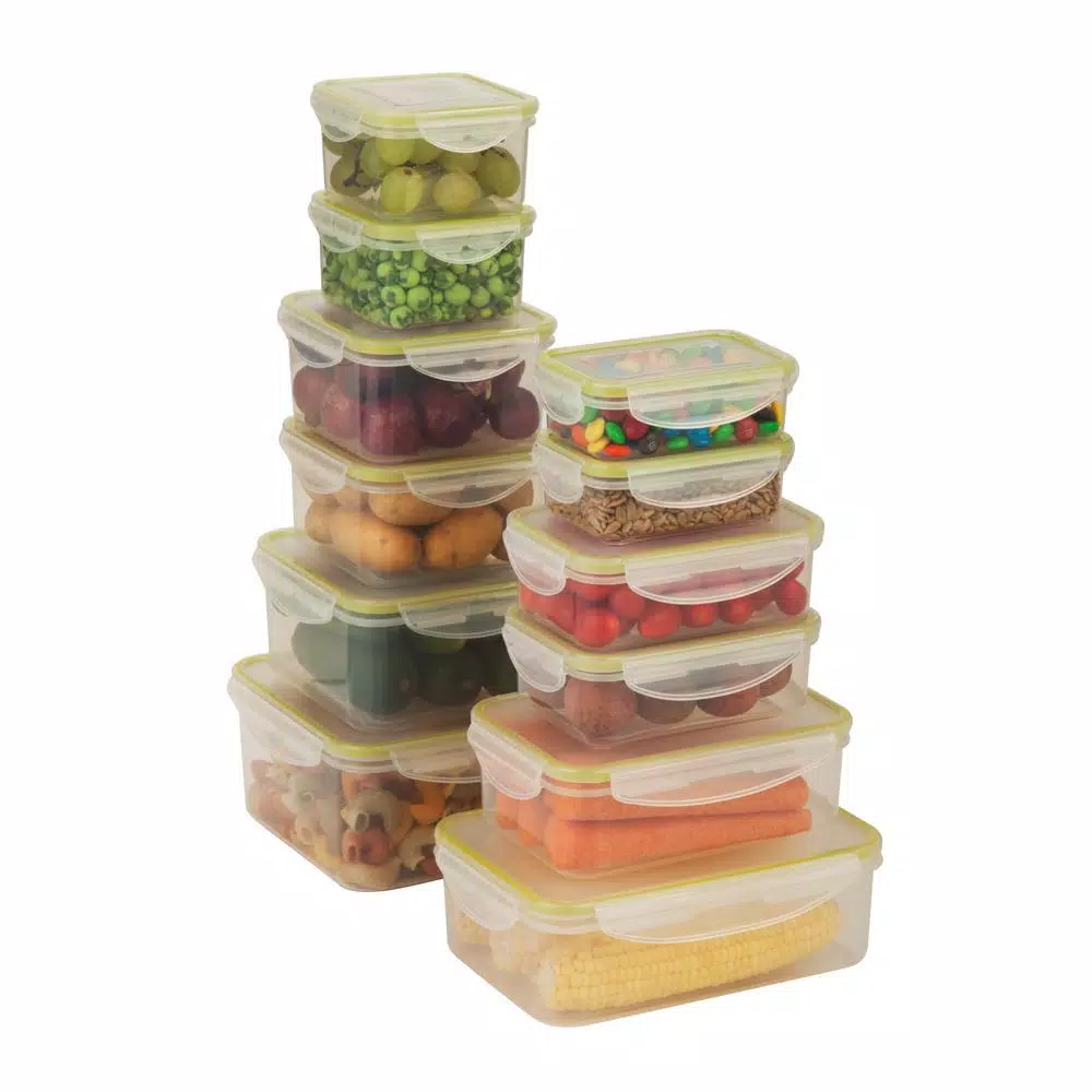 Food Storage Honey-Can-Do 24-Piece Locking Food Container Set, Clear 4 Food Storage Honey-Can-Do 24-Piece Locking Food Container Set, Clear - Image 2