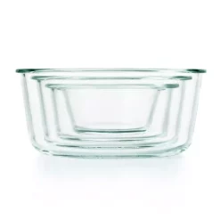 Food Storage OXO Good Grips 8-Piece Smart Seal Glass Round Container Set -Honey Can Do Shop clear oxo food storage containers 11179500 1f 1000