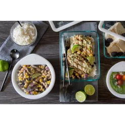 Food Storage Pyrex Ultimate Storage 10-Piece Glass Storage Set With White Lids -Honey Can Do Shop clear pyrex food storage containers 1122762 4f 1000