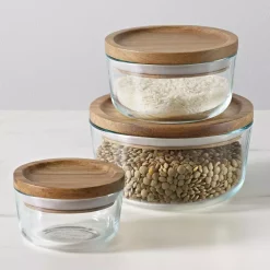 Food Storage Pyrex Simply Store 6-Piece Glass Storage Container Set -Honey Can Do Shop clear pyrex food storage containers 1135102 31 1000