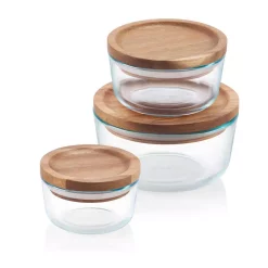 Food Storage Pyrex Simply Store 6-Piece Glass Storage Container Set -Honey Can Do Shop clear pyrex food storage containers 1135102 4f 1000