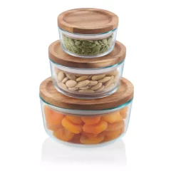 Food Storage Pyrex Simply Store 6-Piece Glass Storage Container Set -Honey Can Do Shop clear pyrex food storage containers 1135102 c3 1000