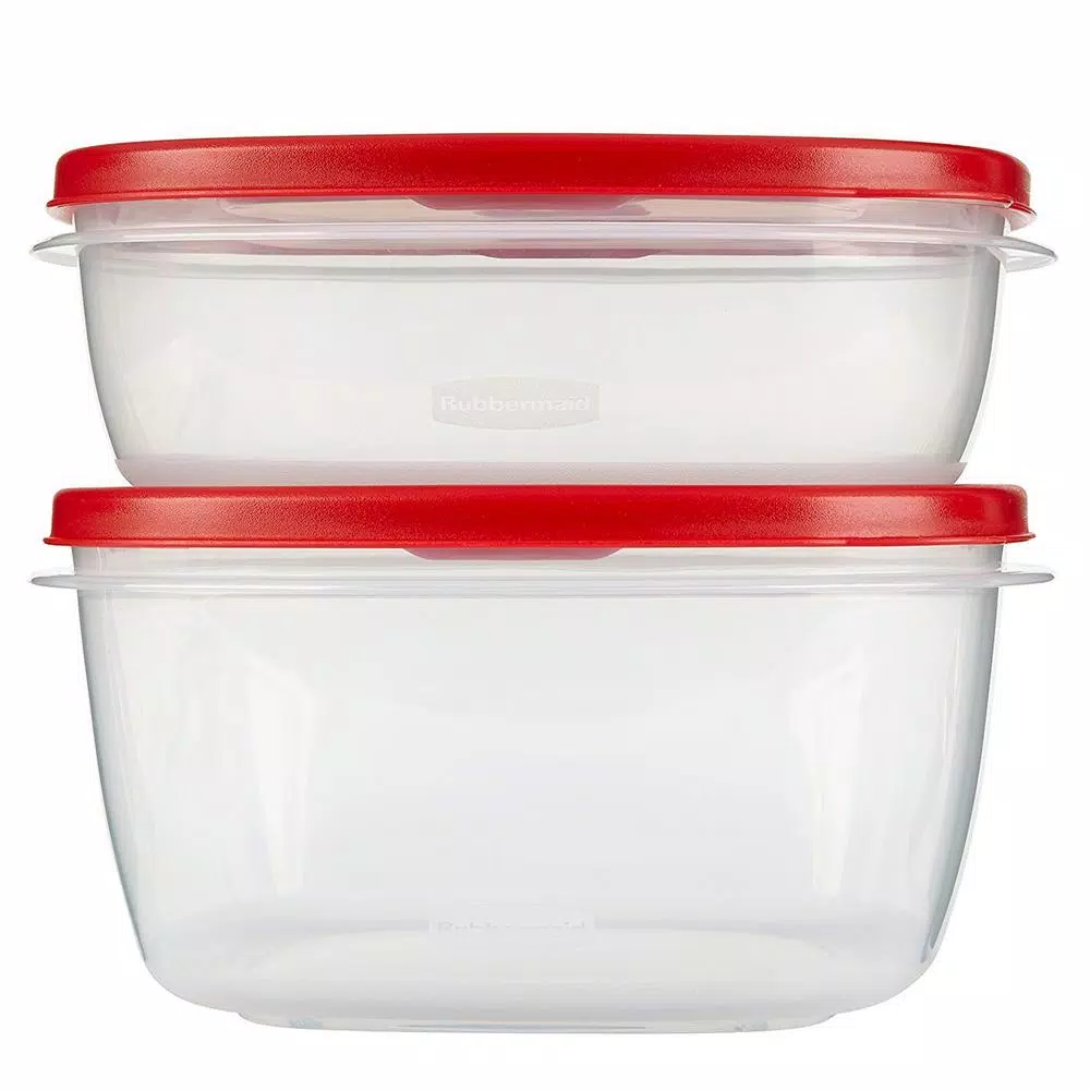 Rubbermaid Easy Find Lids 10-Piece Red Food Storage Container Set 3 Rubbermaid Easy Find Lids 10-Piece Red Food Storage Container Set