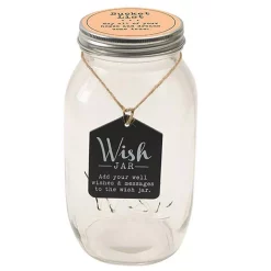 Food Storage Stonebriar Collection Top Shelf Glass Bucket List Wish Jar -Honey Can Do Shop clear stonebriar collection kitchen canisters ts wj016 76 1000
