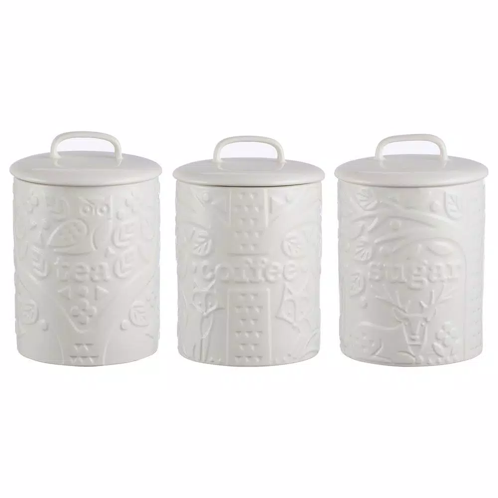 Food Storage Mason Cash In The Forest 3-Piece Coffee, Sugar And Tea Canister Set 3 Food Storage Mason Cash In The Forest 3-Piece Coffee, Sugar And Tea Canister Set