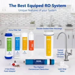 Water Filtration Systems Express Water Express Water Reverse Osmosis 5 Stage Water Filtration System – NSF Certified – Faucet, Tank And 4 Filters – 100 GPD 10 Water Filtration Systems Express Water Express Water Reverse Osmosis 5 Stage Water Filtration System – NSF Certified – Faucet, Tank And 4 Filters – 100 GPD -Honey Can Do Shop deluxe chrome express water reverse osmosis systems ro10dx 40 1000