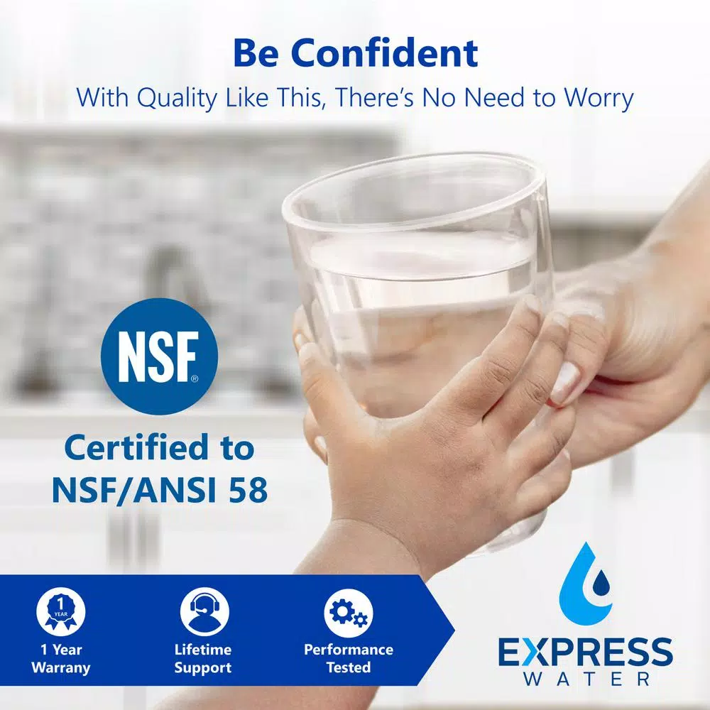 Water Filtration Systems Express Water Express Water Reverse Osmosis 5 Stage Water Filtration System – NSF Certified – Faucet, Tank And 4 Filters – 100 GPD 8 Water Filtration Systems Express Water Express Water Reverse Osmosis 5 Stage Water Filtration System – NSF Certified – Faucet, Tank And 4 Filters – 100 GPD - Image 6