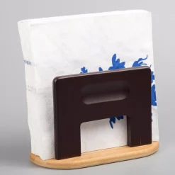 Countertop Storage Creative Home Stained Natural Bamboo Espresso Napkin Holder Tabletop Tissue Dispenser -Honey Can Do Shop espresso creative home napkin holders 73419 1f 1000