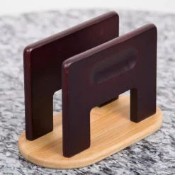 Countertop Storage Creative Home Stained Natural Bamboo Espresso Napkin Holder Tabletop Tissue Dispenser -Honey Can Do Shop espresso creative home napkin holders 73419 fa 1000