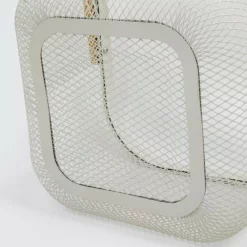 Countertop Storage ExcelSteel Excel Steel White Fruit Basket Iron Powdered Coating With Wooden Handle -Honey Can Do Shop excelsteel fruit baskets 430 4f 1000