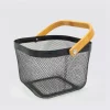 Countertop Storage ExcelSteel Black Fruit Basket Iron Powdered Coating With Wooden Handle 1 Countertop Storage ExcelSteel Black Fruit Basket Iron Powdered Coating With Wooden Handle -Honey Can Do Shop excelsteel fruit baskets 431 64 1000