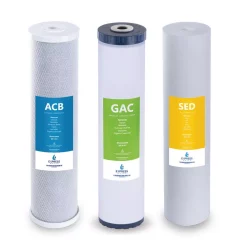 Replacement Water Filters Express Water Express Water – Whole House Water Filter Set – Replacement Kit – Sediment, Charcoal, Carbon – 5 Micron – 4.5” X 20” Inch