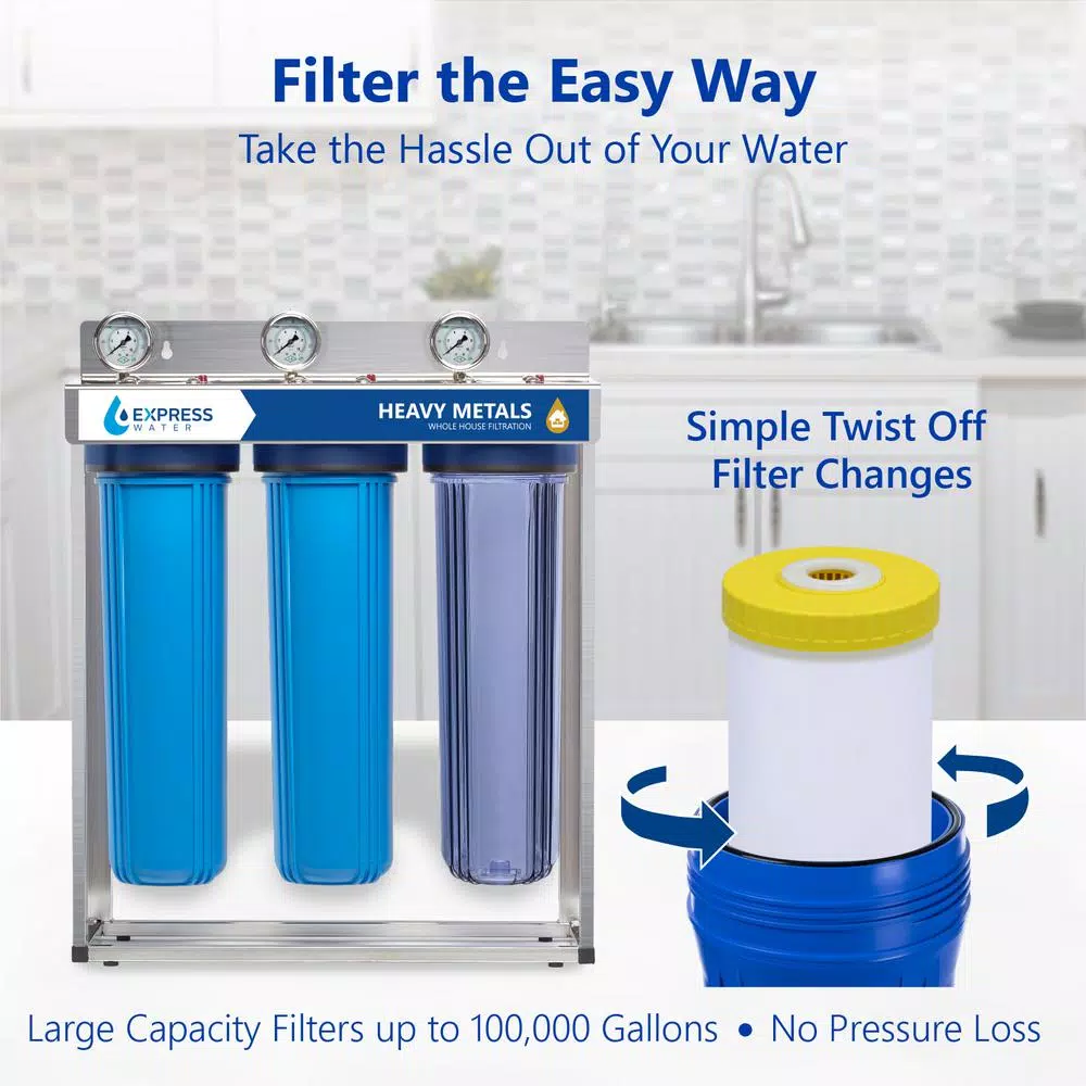 Replacement Water Filters Express Water Express Water – Whole House Heavy Metal Water Filter Set – Sediment, Carbon Block, KDF – 5 Micron – 4.5” X 20” Inch 6 Replacement Water Filters Express Water Express Water – Whole House Heavy Metal Water Filter Set – Sediment, Carbon Block, KDF – 5 Micron – 4.5” X 20” Inch - Image 4