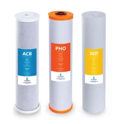 Replacement Water Filters Express Water Express Water – Whole House Anti Scale Filter Set – Sediment, Carbon Block, Polyphosphate – 5 Micron – 4.5” X 20” Inch