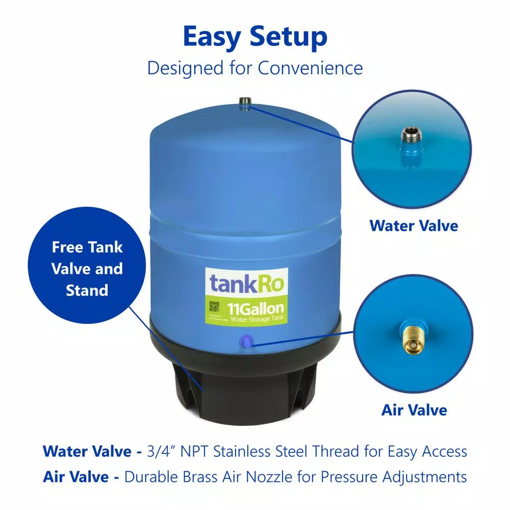 Water Filter Parts Express Water TankRO – RO Water Filtration System Expansion Tank – 11 Gallon Water Capacity – Reverse Osmosis Storage Pressure Tank 7 Water Filter Parts Express Water TankRO – RO Water Filtration System Expansion Tank – 11 Gallon Water Capacity – Reverse Osmosis Storage Pressure Tank - Image 5