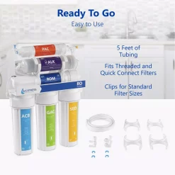 Water Filter Parts Express Water Filter Upgrade Kit For Reverse Osmosis Water Filtration System Adapters For Threaded And Quick Connect Filters -Honey Can Do Shop express water water filter parts prtupkit14 40 1000