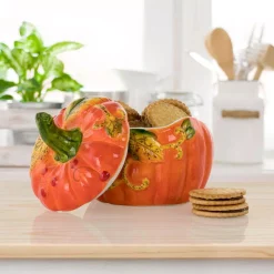 Countertop Storage Gibson Home Stoneware Pumpkin Cookie Jar In Orange With Lid 21 Countertop Storage Gibson Home Stoneware Pumpkin Cookie Jar In Orange With Lid -Honey Can Do Shop gibson home cookie jars 985114251m d4 1000