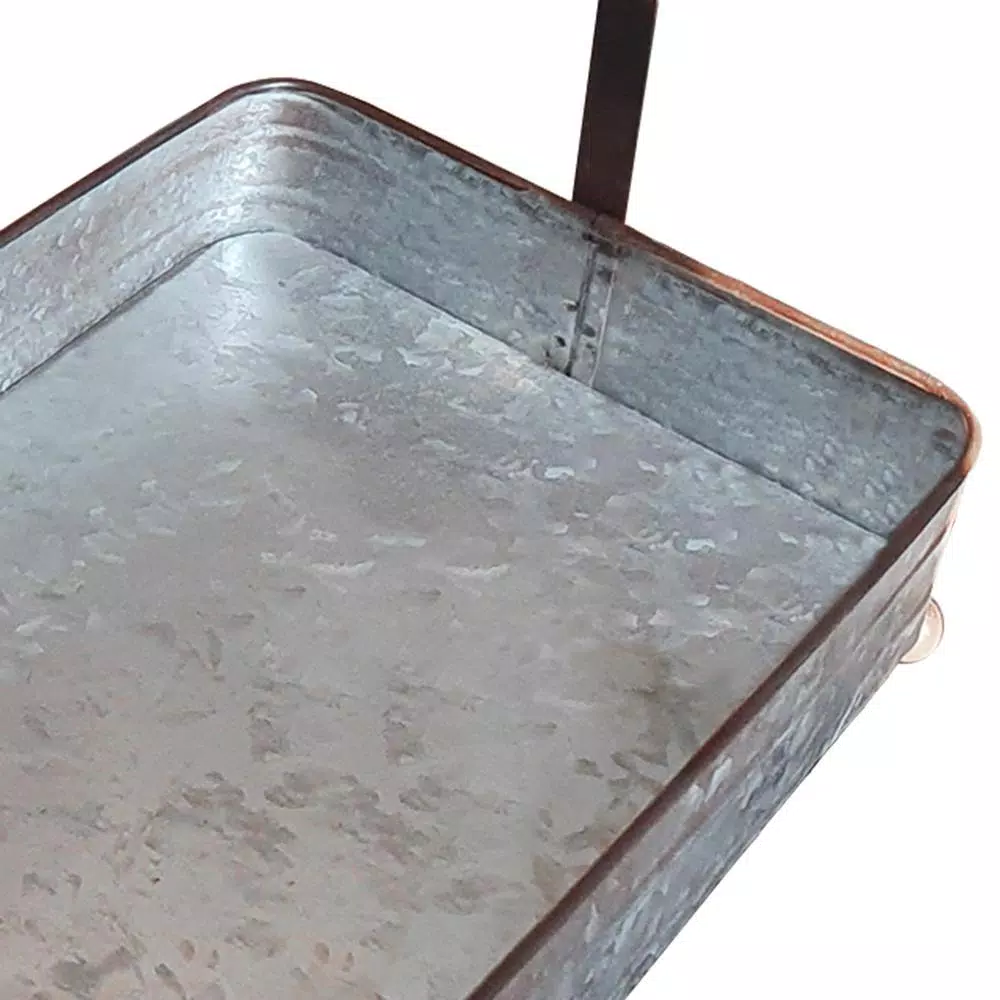 Countertop Storage Benzara Rustic Style 6-Hooks Galvanized Metal Gray Color Crockery Holder 7 Countertop Storage Benzara Rustic Style 6-Hooks Galvanized Metal Gray Color Crockery Holder - Image 5