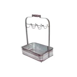 Countertop Storage Benzara Rustic Style 6-Hooks Galvanized Metal Gray Color Crockery Holder 12 Countertop Storage Benzara Rustic Style 6-Hooks Galvanized Metal Gray Color Crockery Holder -Honey Can Do Shop gray benzara mug trees i457 amc0018 4f 1000