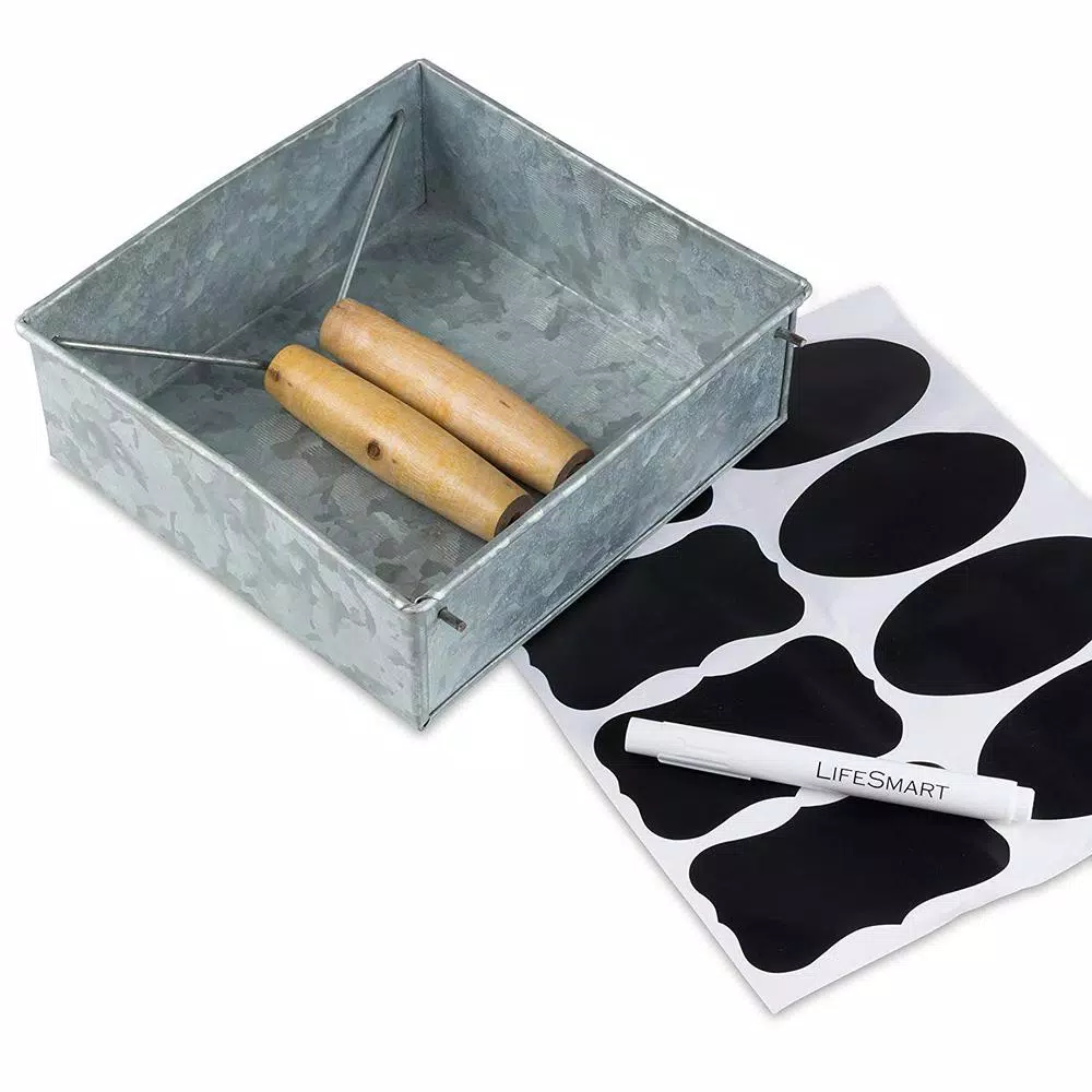 Countertop Storage Benzara Galvanized Metal Gray Napkin Holder With Handles 6 Countertop Storage Benzara Galvanized Metal Gray Napkin Holder With Handles - Image 4