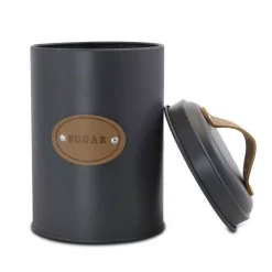 MegaChef Kitchen Food Storage And Organization 5-Piece Metal Canister Set With Metal Lids 21 MegaChef Kitchen Food Storage And Organization 5-Piece Metal Canister Set With Metal Lids -Honey Can Do Shop gray megachef kitchen canisters 985111719m 44 1000