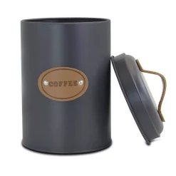 MegaChef Kitchen Food Storage And Organization 5-Piece Metal Canister Set With Metal Lids 19 MegaChef Kitchen Food Storage And Organization 5-Piece Metal Canister Set With Metal Lids -Honey Can Do Shop gray megachef kitchen canisters 985111719m 4f 1000