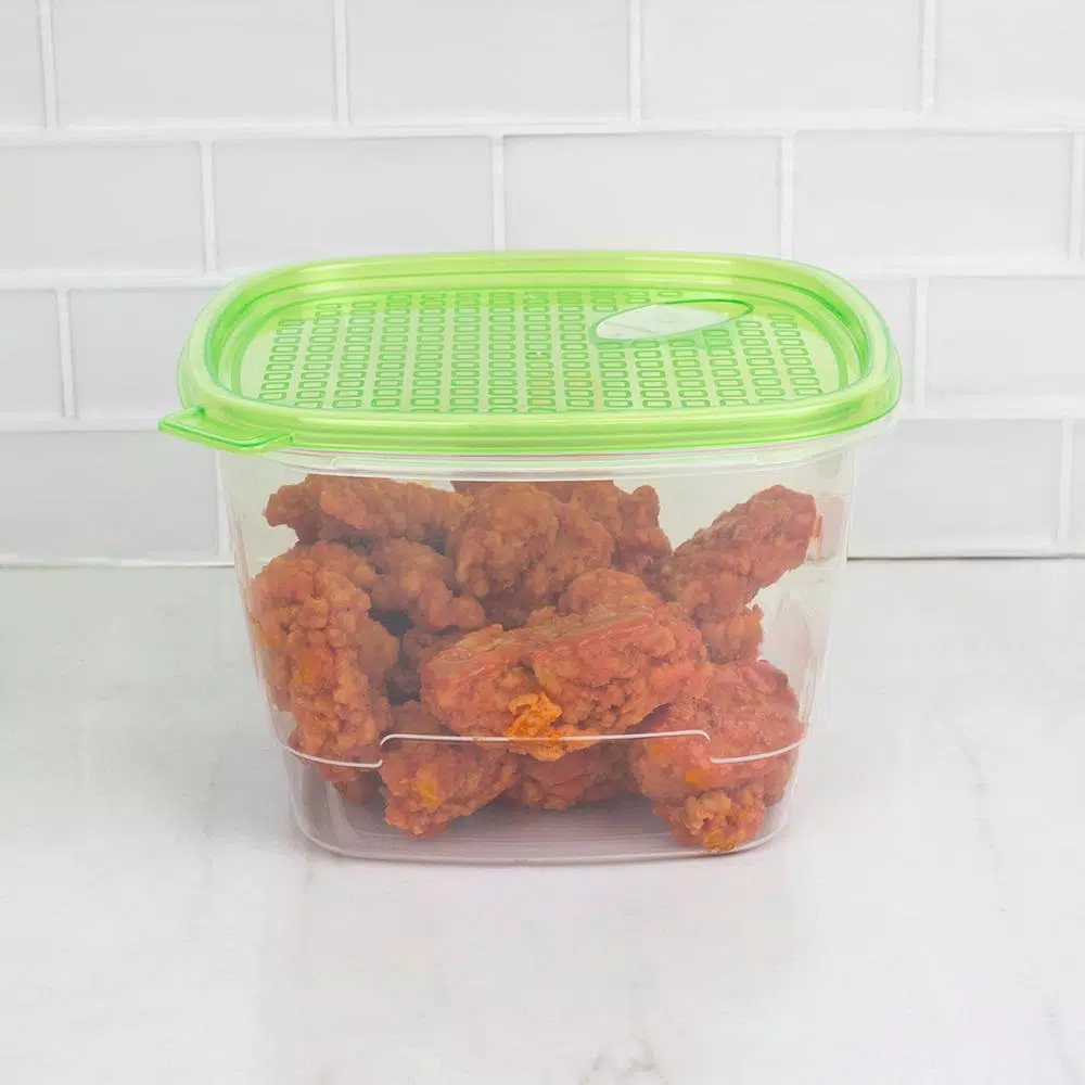 Home Basics 12-Piece Plastic Food Storage Container Set With Vented Plastic Lids 6 Home Basics 12-Piece Plastic Food Storage Container Set With Vented Plastic Lids - Image 4