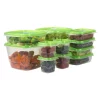 Home Basics 12-Piece Plastic Food Storage Container Set With Vented Plastic Lids -Honey Can Do Shop green home basics food storage containers sc47655 64 1000