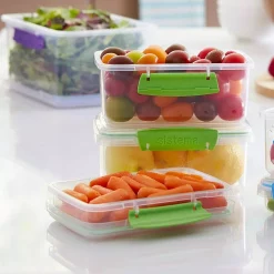 Rubbermaid Sistema KLIP IT Accents Collection 28-Piece Green Food Storage Container Set -Honey Can Do Shop green rubbermaid food storage containers 65602zs 4f 1000