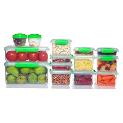 Rubbermaid Sistema KLIP IT Accents Collection 28-Piece Green Food Storage Container Set -Honey Can Do Shop green rubbermaid food storage containers 65602zs c3 1000