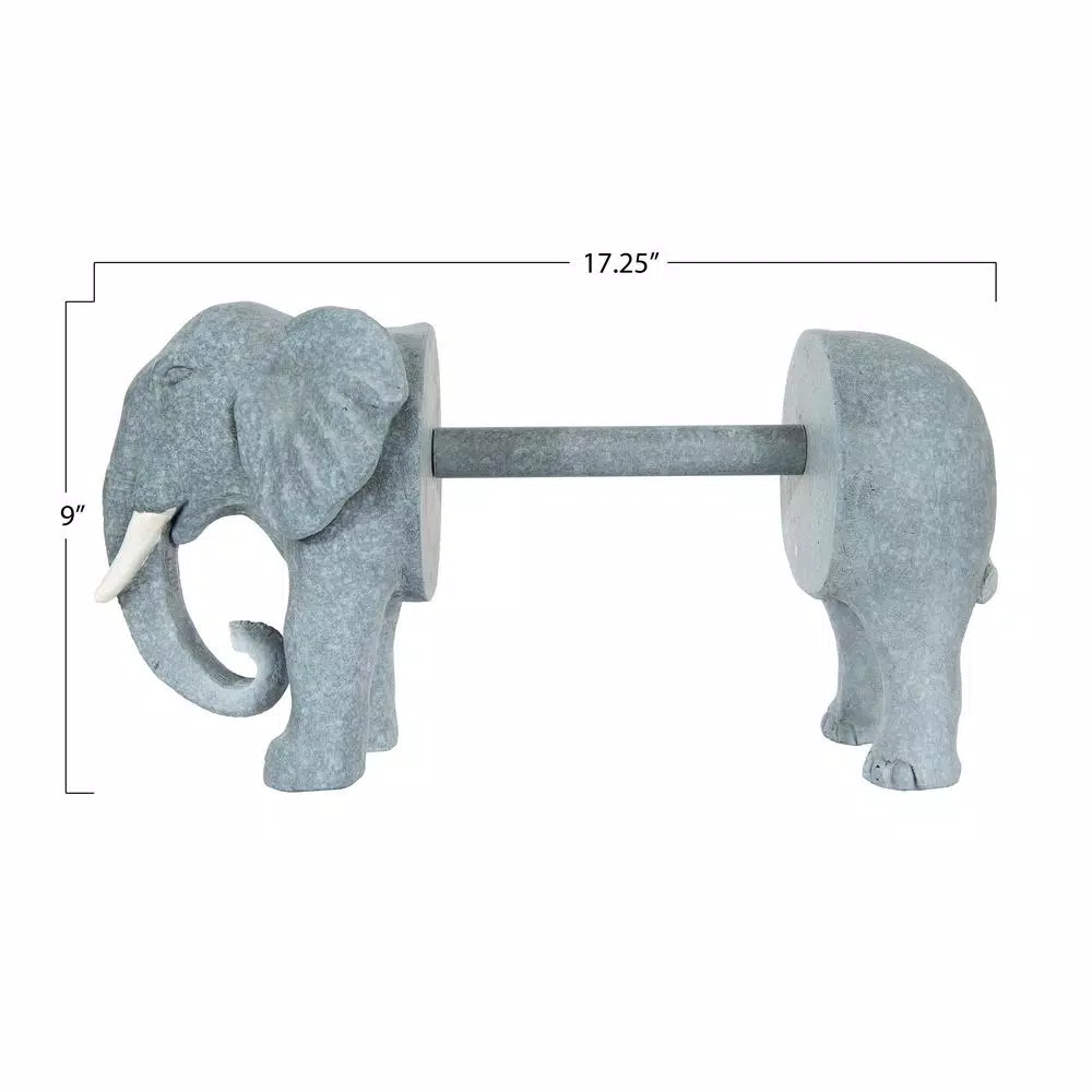 Countertop Storage 3R Studios Freestanding Grey Elephant Shaped Paper Towel Holder 5 Countertop Storage 3R Studios Freestanding Grey Elephant Shaped Paper Towel Holder - Image 3