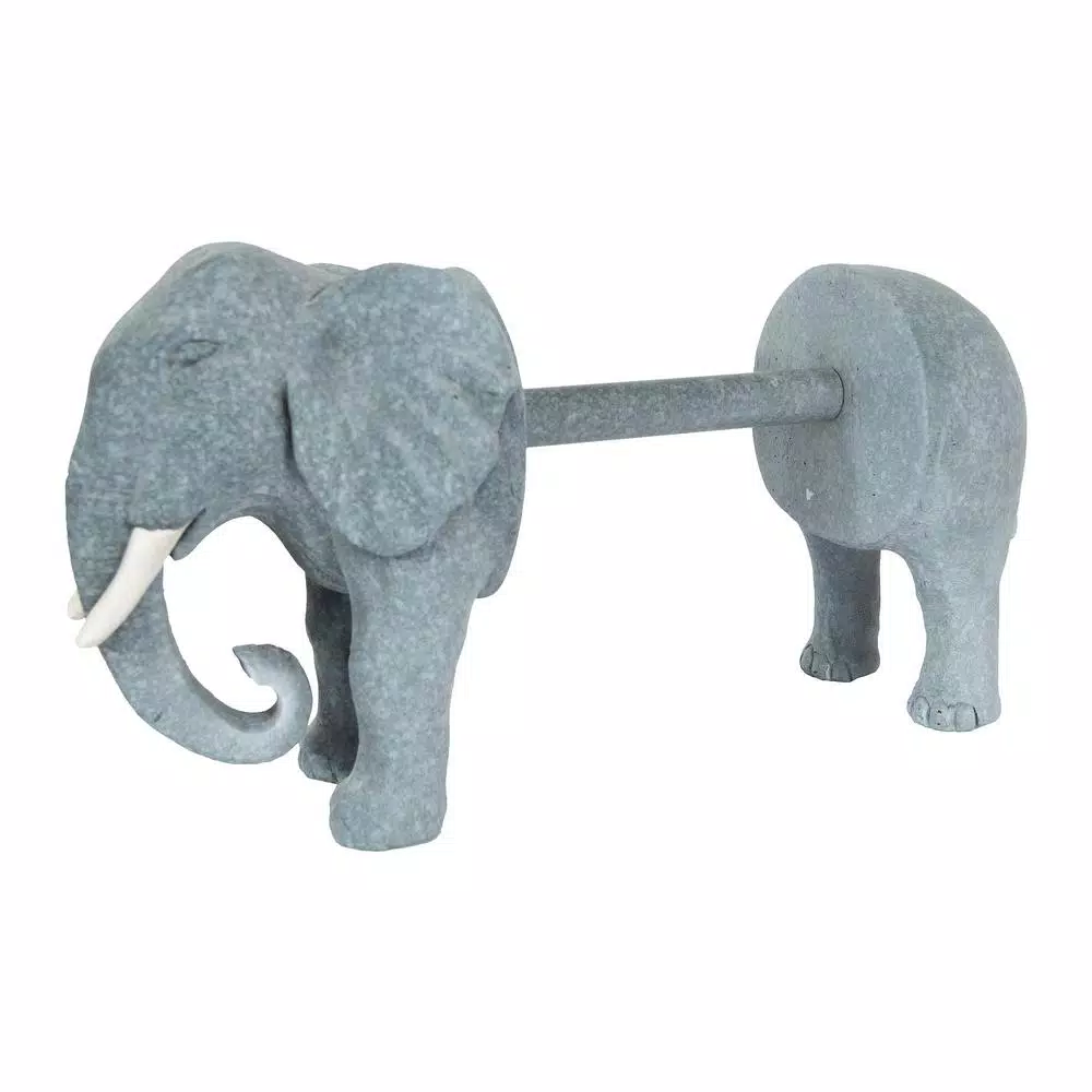 Countertop Storage 3R Studios Freestanding Grey Elephant Shaped Paper Towel Holder 4 Countertop Storage 3R Studios Freestanding Grey Elephant Shaped Paper Towel Holder - Image 2
