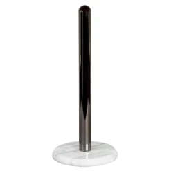 Countertop Storage Creative Home 2-Tone Paper Towel Holder With Gunmetal Metal Pole Natural Marble Base 5-1/2 In. Dia X 12 In. H -Honey Can Do Shop gun metal creative home paper towel holders 73603 76 1000