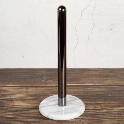 Countertop Storage Creative Home 2-Tone Paper Towel Holder With Gunmetal Metal Pole Natural Marble Base 5-1/2 In. Dia X 12 In. H -Honey Can Do Shop gun metal creative home paper towel holders 73603 c3 1000