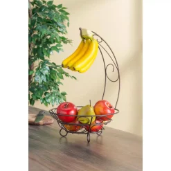 Countertop Storage Home Basics Bronze Fruit Basket With Banana Tree -Honey Can Do Shop home basics fruit baskets fb44059 31 1000