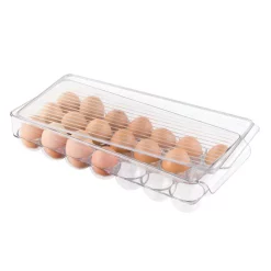 Food Storage InterDesign Fridge Binz 21 Egg Holder In Clear -Honey Can Do Shop interdesign food storage containers 72930 4f 1000