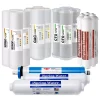 Water Filtration Systems ISPRING 6-Stage Reverse Osmosis RO System 2-Year Replacement Water Filter Cartridge Pack, With Alkaline Filter 10 In. X 2.5 In. -Honey Can Do Shop ispring replacement water filters f19k100us 64 1000