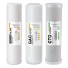 Water Filtration Systems ISPRING F3US Reverse Osmosis RO System 6-Month Supply Replacement Filter Cartridges Pack Of 3 Filters, Sediment, CTO And GAC Ea. -Honey Can Do Shop ispring replacement water filters f3us 64 1000