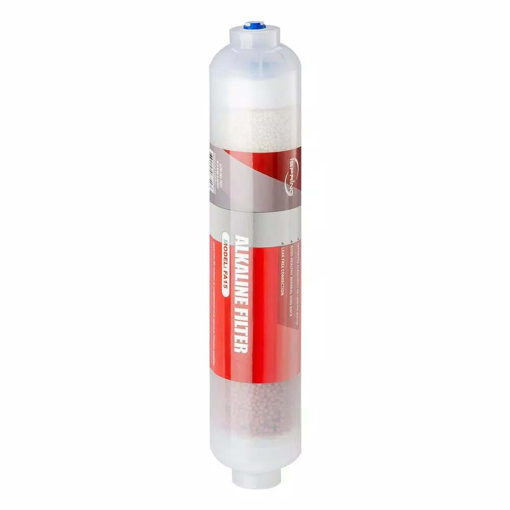 Water Filtration Systems ISPRING FA15 10 In. Inline 3-Layer Alkaline Replacement Water Filter Cartridge With Mineral Balls, Calcite And Corosex 3 Water Filtration Systems ISPRING FA15 10 In. Inline 3-Layer Alkaline Replacement Water Filter Cartridge With Mineral Balls, Calcite And Corosex