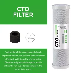 Replacement Water Filters ISPRING FC15US Universal High Capacity Carbon Block CTO Replacement Water Filter Cartridge For Reverse Osmosis RO System -Honey Can Do Shop ispring replacement water filters fc15us 4f 1000